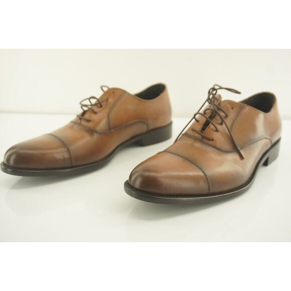 To Boot New York Caufield Men\'s Brown Leather Cap Toe Oxfords Size 11.5 D $395